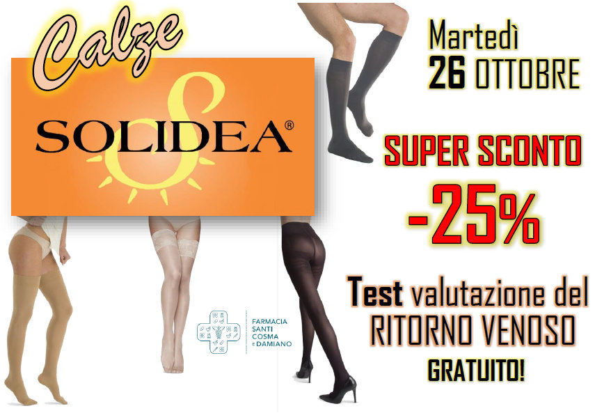 giornata solidea sconto 25x100 test insuff venosa gratuito farmacia